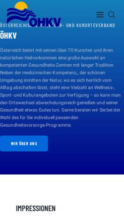 Vorschau der mobilen Webseite www.oehkv.at, Österreichischer Heilbäder- und Kurorteverband