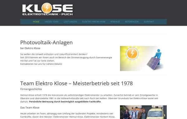 Vorschau von www.elektro-klose.at, Klose Elektrotechnik