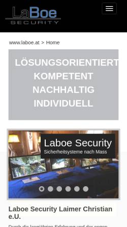 Vorschau der mobilen Webseite www.laboe.at, LaBoe Security OEG