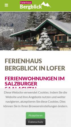 Vorschau der mobilen Webseite www.bergblick.at, Ferienwohnungen Truschner