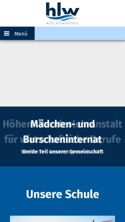 Vorschau der mobilen Webseite hlw-wolfgangsee.at, Höhere Bundeslehranstalt für wirtschaftliche Berufe Wolfgangsee