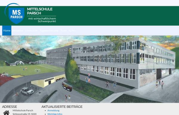 Vorschau von www.nms-schlossstrasse.salzburg.at, Neue Mittelschule Schlossstraße mit wirtschaftlichem Schwerpunkt