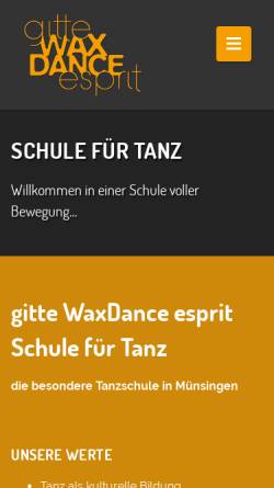 Vorschau der mobilen Webseite www.gittewax.de, Wax, Gitte