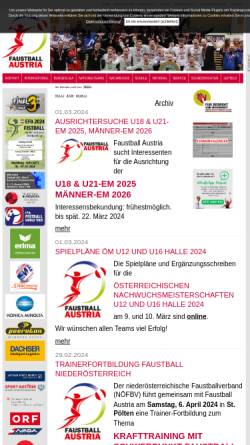Vorschau der mobilen Webseite www.oefbb.at, ÖFBB - Österreichischer Faustballbund