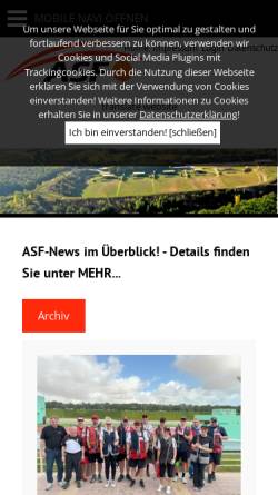 Vorschau der mobilen Webseite www.asf-shooting.at, Austria Sportschützen Fachverband