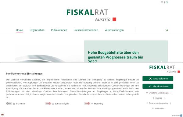Vorschau von www.fiskalrat.at, Fiskalrat
