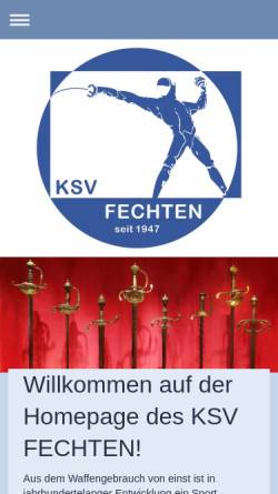 Vorschau der mobilen Webseite www.ksv-fechten.at, SV Kapfenberg Fechten
