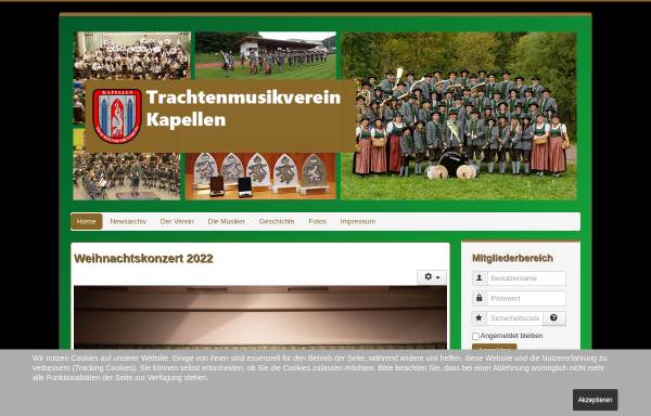 Vorschau von www.tmv-kapellen.at, Trachtenmusikverein Kapellen