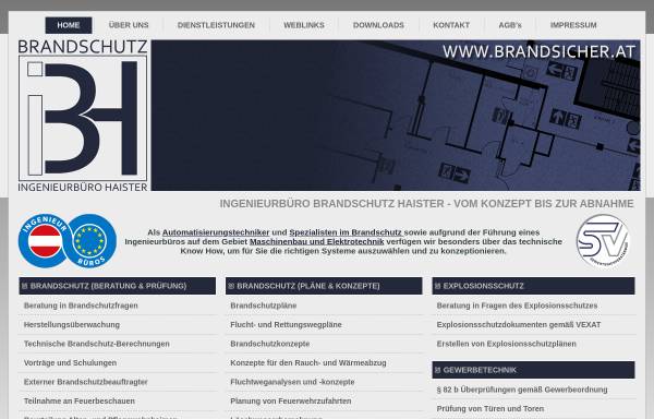Vorschau von www.brandsicher.at, Brandschutztechnik Haister & Wonner