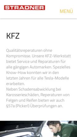 Vorschau der mobilen Webseite www.stradner-werkstatt.at, Landmaschinen und KFZ-Technik Stradner