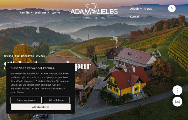 Vorschau von www.adam-lieleg.at, Weingut Adam-Lieleg vlg. Gottscheber