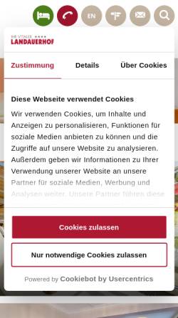 Vorschau der mobilen Webseite www.landauer.cc, Landauerhof