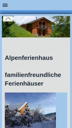 Vorschau der mobilen Webseite www.alpenferienhaus.de, Alpenferienhaus
