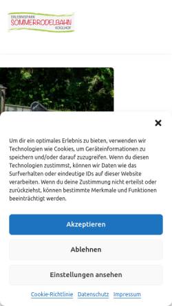 Vorschau der mobilen Webseite sommerrodelbahn-koglhof.at, Sommerrodelbahn Koglhof
