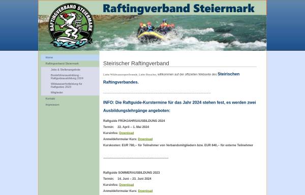 Vorschau von www.raftingverband.at, Raftingverband Steiermark