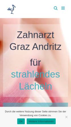 Vorschau der mobilen Webseite www.dr-hahn.at, Zahnarzt Graz - Zahnimplantate