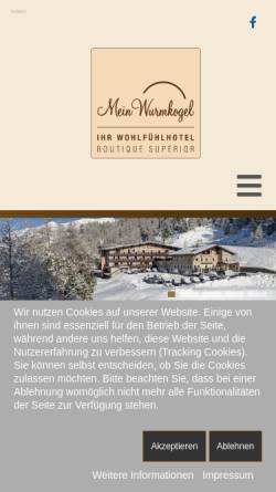 Vorschau der mobilen Webseite www.wurmkogel.com, Hotel Wurmkogel