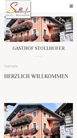Vorschau der mobilen Webseite www.gasthof-stollhofer.at, Gasthof zum Stollhofer