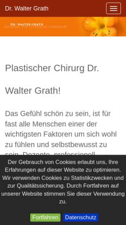 Vorschau der mobilen Webseite www.drgrath.com, Grath, Dr. Walter - Plastischer Chirurg