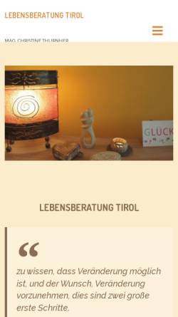 Vorschau der mobilen Webseite www.lebensberatung-tirol.com, Leib und Seele