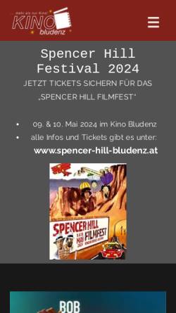 Vorschau der mobilen Webseite www.kino-bludenz.at, Kino