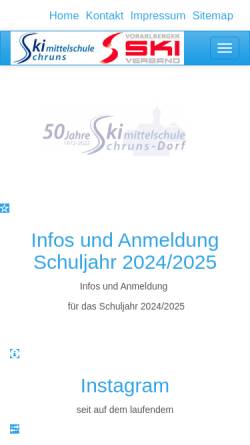 Vorschau der mobilen Webseite sms-schruns.vobs.at, Skimittelschule Schruns