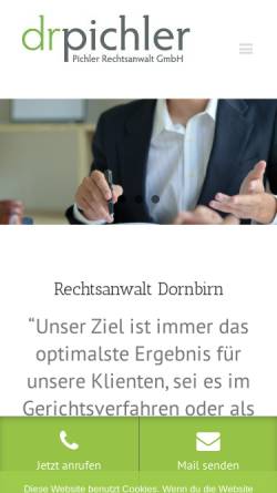Vorschau der mobilen Webseite www.anwaltskanzlei-pichler.at, Anwaltskanzlei Dr. Clemens Pichler, LL.M.