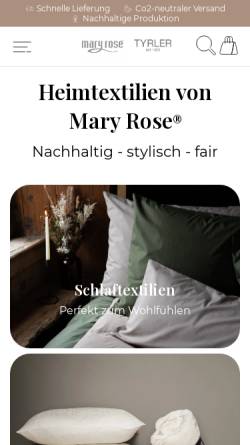 Vorschau der mobilen Webseite maryrose.at, Mary Rose GmbH