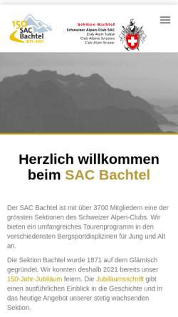 Vorschau der mobilen Webseite www.sac-bachtel.ch, SAC Sektion Bachtel