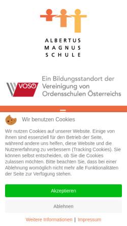 Vorschau der mobilen Webseite www.ams-wien.at, Albertus Magnus Schule