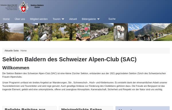 Vorschau von www.sac-baldern.ch, SAC Sektion Baldern