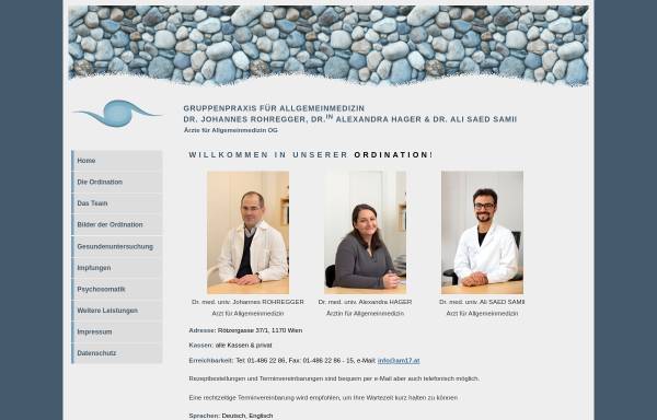 Vorschau von www.allgemeinmedizin-hernals.at, Lion, Dr. Kristina und Rohregger, Dr. Johannse