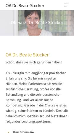 Vorschau der mobilen Webseite www.drstocker.at, Stocker, Dr. Beate