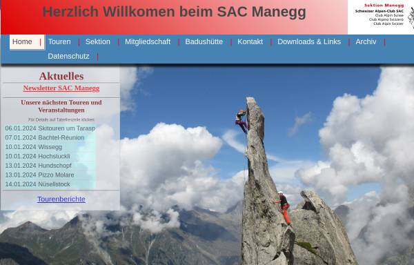 Vorschau von www.sac-manegg.ch, SAC Sektion Manegg