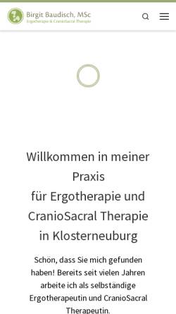 Vorschau der mobilen Webseite www.dieergotherapeutin.at, Ergotherapie / Birgit Baudisch, MSc