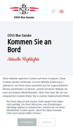 Vorschau der mobilen Webseite www.ddsg-blue-danube.at, DDSG Blue Danube Schiffahrt GmbH
