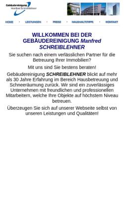 Vorschau der mobilen Webseite members.chello.at, Gebäudereinigung Schreiblehner