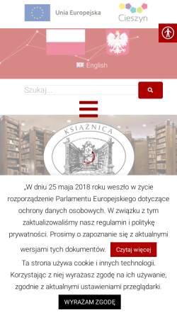Vorschau der mobilen Webseite www.kc-cieszyn.pl, Teschener Bücherei