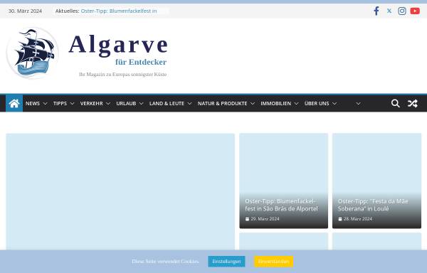 Vorschau von algarve-entdecker.com, Algarve für Entdecker