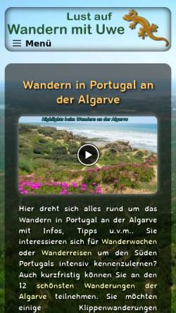 Vorschau der mobilen Webseite www.wandern-mit-uwe.de, Wandern mit Uwe