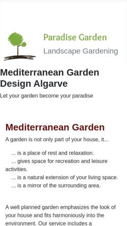 Vorschau der mobilen Webseite www.paradise-garden.eu, Paradise Garden