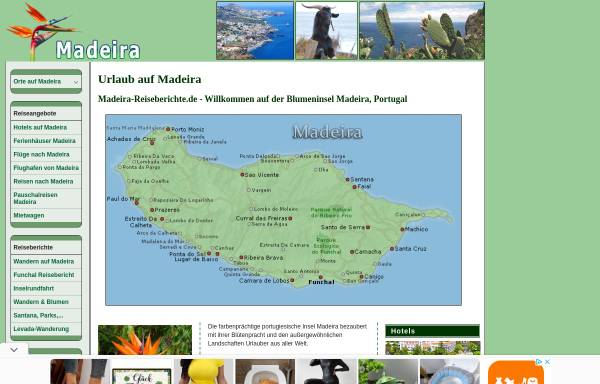 Vorschau von www.madeira-reiseberichte.de, Madeira Reiseberichte