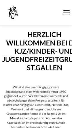 Vorschau der mobilen Webseite www.kjz.ch, Kinder- und Jugendgruppe, St. Gallen