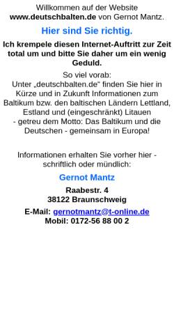 Vorschau der mobilen Webseite www.deutschbalten.de, Deutsch-Balten