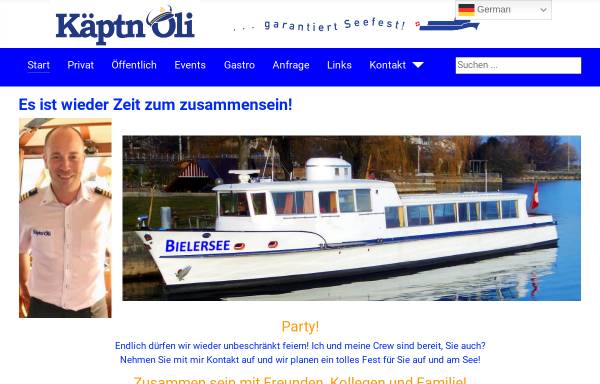 Vorschau von aufdembielersee.ch, Käptn Oli's Schiffsbetrieb MS Bielersee GmbH