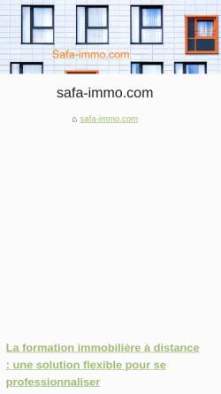 Vorschau der mobilen Webseite safa-immo.com, SAFA Internationale Immobilien