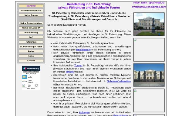 Vorschau von petersburg-tourismus.narod.ru, Reiseleitung in St. Petersburg
