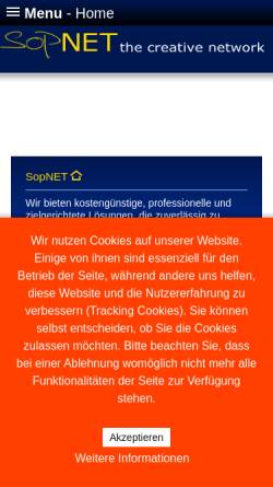 Vorschau der mobilen Webseite www.sopnet.ch, SopNet GmbH
