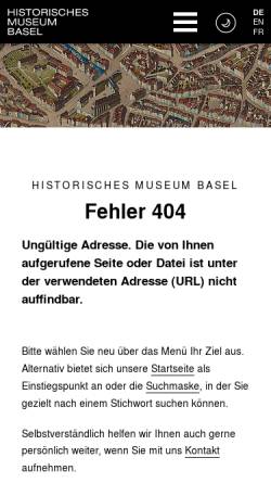 Vorschau der mobilen Webseite www.hmb.ch, Museum für Musik