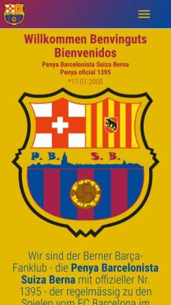 Vorschau der mobilen Webseite www.barcelonistasberna.ch, Berner Fanclub des FC Barcelona